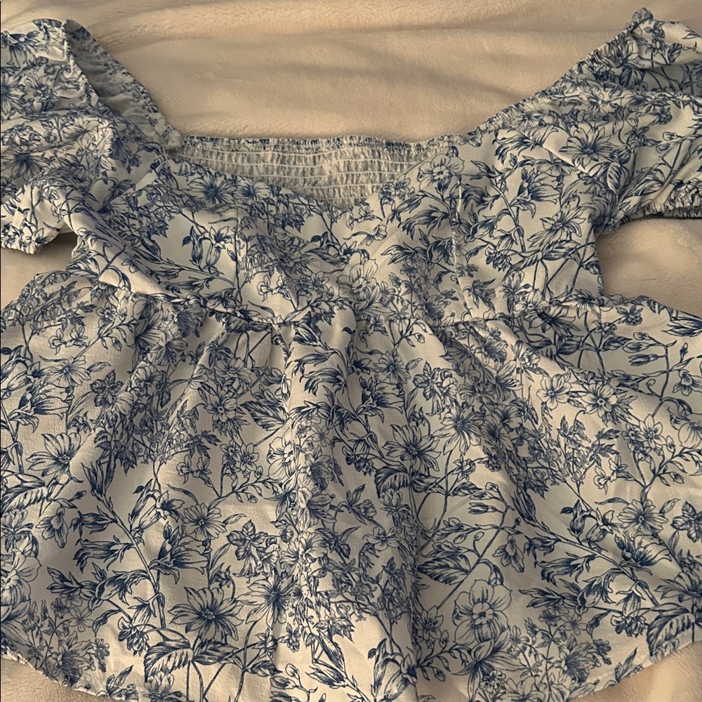 Gathered Bodice, Off Shoulder, Full Skirt, Top